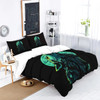 90gsm matte polyester fabric, skin friendly and warm bedding set of three pieces, 1 duvet cover+2 pillowcases, digital printed