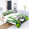 90gsm brushed polyester fabric, comfortable and warm bedding three piece set, 1 duvet cover+2 pillowcases, panda bamboo forest