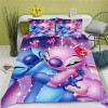 Miniso 3-Piece Lilo & Stitch Duvet Cover with Zip and 1 or 2 Pillowcase, 50 X 75 | Girls Teen Bedding Set Kids Stuff Gifts Decor