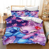 Miniso 3-Piece Lilo & Stitch Duvet Cover with Zip and 1 or 2 Pillowcase, 50 X 75 | Girls Teen Bedding Set Kids Stuff Gifts Decor