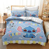 Miniso 3-Piece Lilo & Stitch Duvet Cover with Zip and 1 or 2 Pillowcase, 50 X 75 | Girls Teen Bedding Set Kids Stuff Gifts Decor