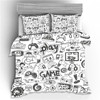 Gamepad Comforter Cover Gamer Bedding Set Teens Video Game Duvet Cover for Youth Kids Boys Modern Game Controller Bedspread