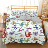 3d Dinosaur Family Bedding Set For Kids Cartoon Printed Bed Cover Single Boys Duvet Cover Set Single Size Bedclothes