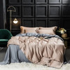 Sondeson Dark Blue 100% Silk Bedding Set 25 Momme Top Grade Silk Duvet Cover Set Flat Sheet Bed Linen Pillowcase Free Sipping