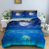 Kids Duvet Cover Twin Dolphin Bedding Set Ocean Animal Comforter Cover Mediterranean Style Adults 2/3pcs Polyester Quilt Cover