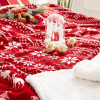 Christmas Reindeer Santa Claus Snowman Throw Blanket Double Layer Thickening Fluffy Soft Fleece Flannel Blanket Home Decor