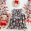 Christmas Reindeer Santa Claus Snowman Throw Blanket Double Layer Thickening Fluffy Soft Fleece Flannel Blanket Home Decor