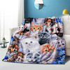 Cute Cat Microfiber Blanket Super Soft Throw Blankets For Bed Bedspread Sofa Decorative Camping Picnic Winter Warm Blanket