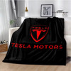 Tesla logo printed blanket Flange Warm blanket Soft and comfortable blanket throw blanket bed linings birthday gift