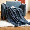 Inya Chunky Knit Blanket Beige Soft Tassel Plaid Weight Blanket For Bed Home Decorative Sofa Throws Industrial Style Tapestry