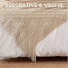 Inyahome Khaki Oversized Throw Blanket 150x230cm for Couch Boho Bed Tan Throws Spring Decorative Throw for Sofa Foot of Bed
