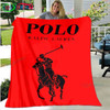 Polo Ralph Lauren Flannel Blanket Bed Cartoon Throw Soft Cartoon Printed Bedspread Bedspread Sofa Picnic Blanket