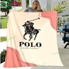 Polo Ralph Lauren Flannel Blanket Bed Cartoon Throw Soft Cartoon Printed Bedspread Bedspread Sofa Picnic Blanket