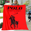 Polo Ralph Lauren Flannel Blanket Bed Cartoon Throw Soft Cartoon Printed Bedspread Bedspread Sofa Picnic Blanket