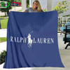 Polo Ralph Lauren Flannel Blanket Bed Cartoon Throw Soft Cartoon Printed Bedspread Bedspread Sofa Picnic Blanket