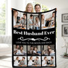 Custom Blanket With Text Photo Collage Personalized Picture Blankets Souvenirs Gifts Customized Throw Blanket for Family Mom Dad