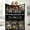 Custom Blanket With Text Photo Collage Personalized Picture Blankets Souvenirs Gifts Customized Throw Blanket for Family Mom Dad