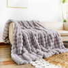 Battilo Faux Fur Blanke Luxury Throw Blanket Bed Plaid Fur Winter Thick Fuzzy Blanket For Sofa Double Blanket Home Decor