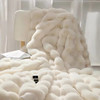 Luxury Rabbit Plush Thick Warm Blanket for Winter High End Flannel Double Bed Blankets Fur Fluffy Soft Throw Blanket Sofa Cover