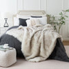 Luxury Faux Fur Blanket high-end Bed linen fox fur blankets for beds plaid on the sofa cover Decoration home blankets and throws