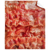 Soft Flannel Food Bacon Blanket Funny Creative Cover Realistic Meat Throw Blanket Bedspread Novelty Blanket Gift for Child Adult