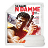 Jean Claude Van Damme 3D Printed Sherpa Blanket Rectangle Blanket Textiles Fleece Wearable Blanket Throw Blanket Home Decor