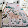 Textile City Ins Pink Glasses Tiger Throw Blanket Nordic Sofa Towel Home Decor Tapestry Bedspread Cartoon Picnic Mat 125x150cm