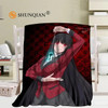 Custom Kakegurui Anime Blanket Blending Fabric 56x80inch 50X60inch 40X50inch Sofa Bed Throw Blanket Kid Adult Warm Blanket