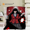 Custom Kakegurui Anime Blanket Blending Fabric 56x80inch 50X60inch 40X50inch Sofa Bed Throw Blanket Kid Adult Warm Blanket