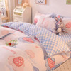 Floral Bedding Set Skin Friendly Nordic Style Duvet Cover With Pillowcases INS Flat Bed Sheet Soft Polyester Comforter Sets