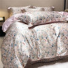 Mulberry Silk 4 Pieces Comforter Bedding Set, 1PC Duvet Cover, 1PC Bed Sheet, 2PCS Pillowcases, Luxury Home Textiles Bedclothes