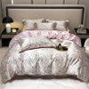 Mulberry Silk 4 Pieces Comforter Bedding Set, 1PC Duvet Cover, 1PC Bed Sheet, 2PCS Pillowcases, Luxury Home Textiles Bedclothes
