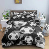 Football Duvet Cover Set 3D Print with Blue Crack Cool Sport Comforter Cover King Size for Kids Boys Girl Polyester Bedding Set