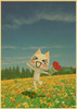 Inoue toro CUTE Cat Poster Home Room Decoration Kraft Paper Poster Game Drawing Wall Art Good Quality Wall Stickers