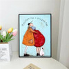 1pc Sam Toft Art Abstract Landscape Love Dogs Poster Self-adhesive Art Waterproof Paper Sticker Coffee House Bar Room Wall Decor