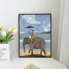 1pc Sam Toft Art Abstract Landscape Love Dogs Poster Self-adhesive Art Waterproof Paper Sticker Coffee House Bar Room Wall Decor