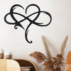 Infinity Heart Steel Wall Decor Metal Wall Art Love Wall Sign for Home Wedding Decor Wind Chimes Hanging Decorations