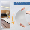 20/30/40CM Flexible Mirror Stickers DIY Art Mirror Wall Stickers Self Adhesive Non Glass Plastic For Wardrobe Bathroom Home