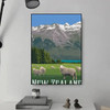 Vintage Canvas Painting New Zealand Map POSTER Canvas HD Print Personalized Wall Art Custom Painting