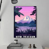 Vintage Canvas Painting New Zealand Map POSTER Canvas HD Print Personalized Wall Art Custom Painting