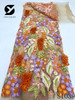 3D Tulle Lace Fabric, Embroidered Applique, African Nigerian Fabric for Sewing, Latest, S1039, 2024, Latest, S1039