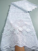 Kalume Latest 3D Embroidery Swiss Voile Lace In Switzerland 2024 Nigerian Cotton Lace Fabric With Stones For Prom Party F3720