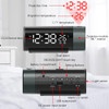 LED Digital Alarm Clock 180° Rotation Electronic Table Projector Watch Time Projection Bedroom Bedside Automatic Backlight Clock