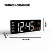 16inch Digital Wall Clock Large LED Alarm Clock Remote Control Date Week Temperature Clock Dual Alarms LED Display Clock