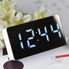 Mirror Table Clock Multifunctional Digital Alarm Snooze Display Time Night LED Light Desk Desktop Home Decor Gifts for Children