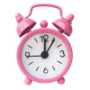 Portable Mini Alarm Clock Retro Round Number Clock Double Bell Desk Table Clock Durable Digital Quartz Clock Home Decoration