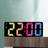 Led Mirror Digital Alarm Clock 12/24 Hours Adjustable Brightness Colorful Large Screen Desk Clocks Bedroom Desktop Decoration