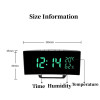 Curved Screen Digital Alarm Clock Temperature Date 2 Levels Brightness Adjustment Snooze Table Clock 12/24H Night Mode LED Clock