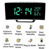 Curved Screen Digital Alarm Clock Temperature Date 2 Levels Brightness Adjustment Snooze Table Clock 12/24H Night Mode LED Clock