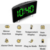 Curved Screen Digital Alarm Clock Temperature Date 2 Levels Brightness Adjustment Snooze Table Clock 12/24H Night Mode LED Clock